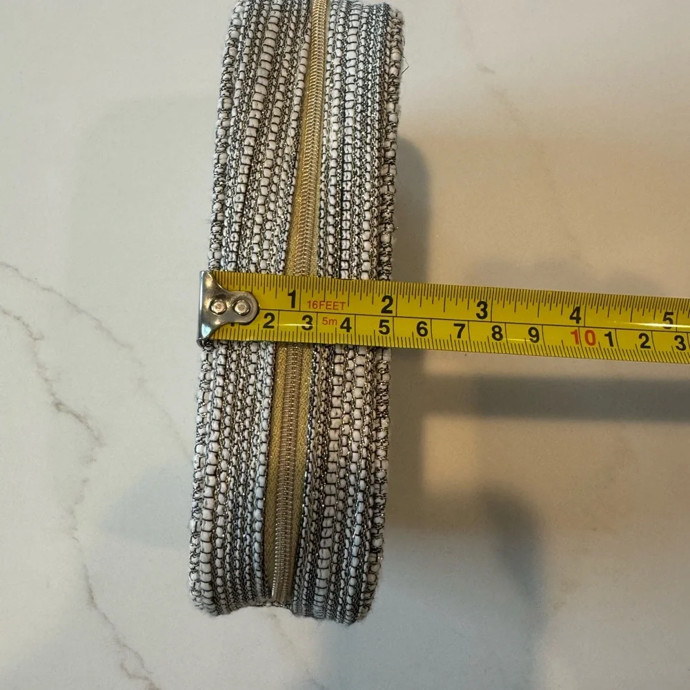 Chanel Black, White and Silver Woven Cosmetic Bag - Picture 8 of 8